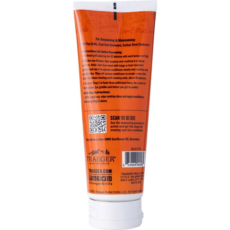 Traeger Flat Top Grill Seasoning & Cast Iron Conditioner, 8-Oz