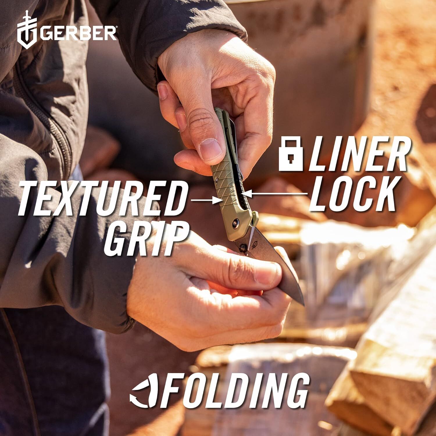 Gerber Gear Zilch Coyote Brown Clip Folding Pocket Knife, 3.1-In