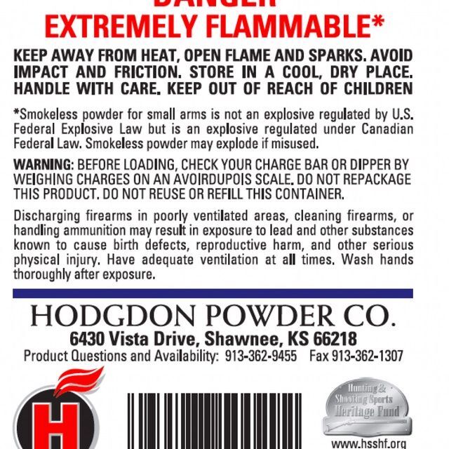 Hodgdon H335 Rifle Powder, 8-Lb