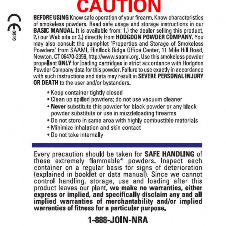 Hodgdon H4198 Rifle Powder, 8-Lb