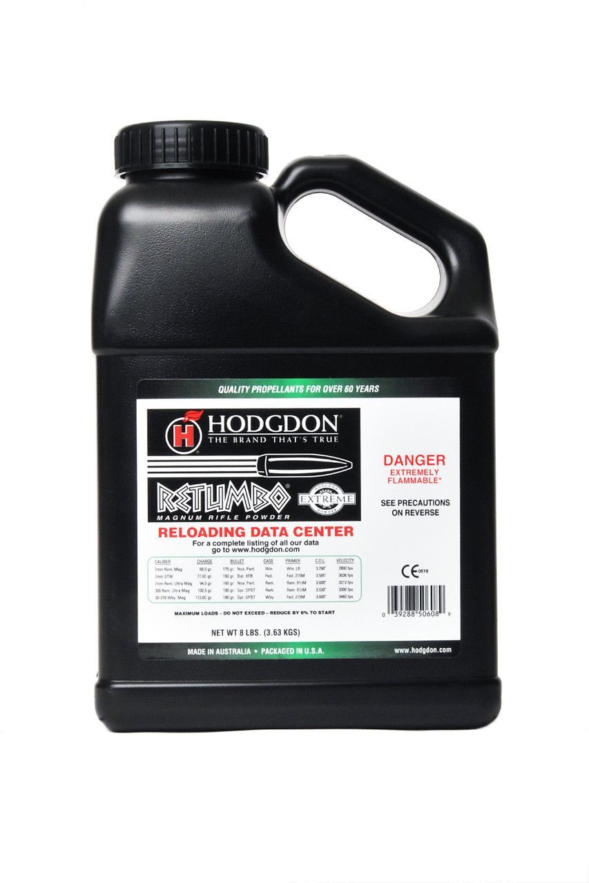 Hodgdon RETUMBO Magnum Rifle Powder, 8-Lb