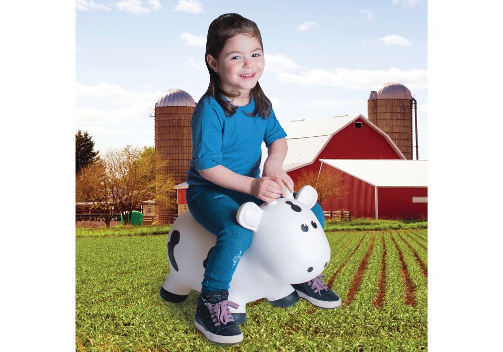 Rose Textiles Farm Hoppers White Cow