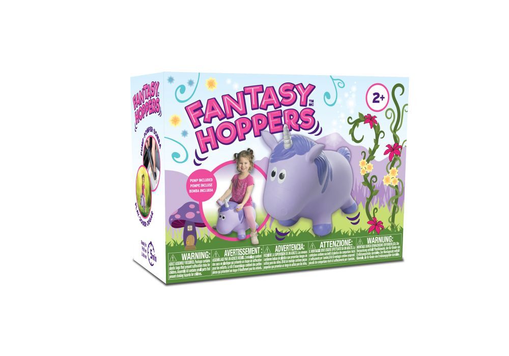 Rose Textiles Fantasy Hoppers Purple Unicorn