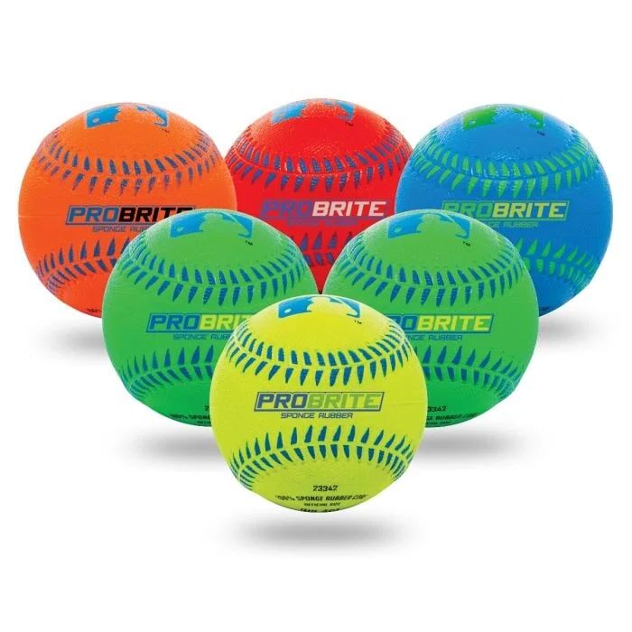 Franklin Sports MLB Pro-Brite Assorted Rubber Balls