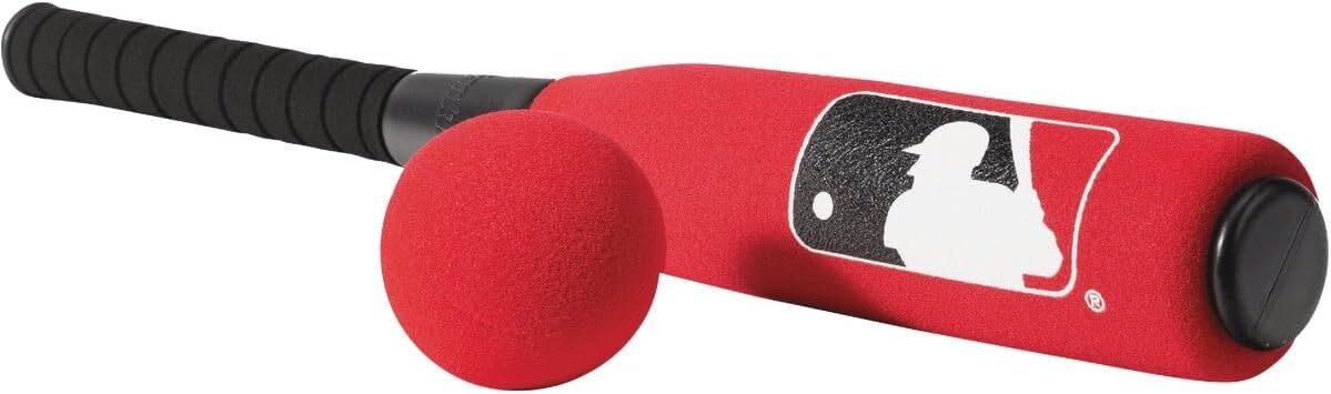 Franklin Sports MLB Kid's Jumbo Foam Bat & Ball Set Assorted Colors, 24-In