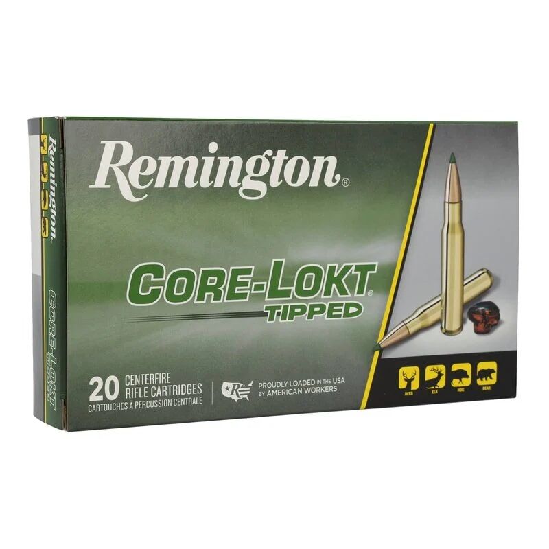 Remington Core-Lokt Tipped .30-06 Springfield, 165 Grain Rifle Ammo, 20-Rd