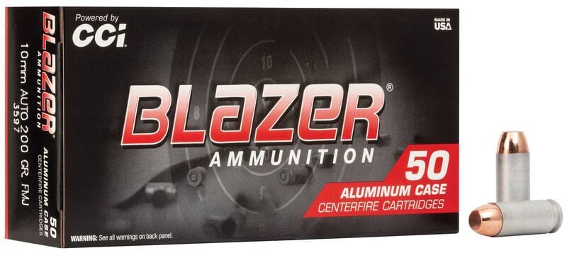 Blazer  Aluminum 10mm Auto 200 Grain Ammunition, 50-Ct