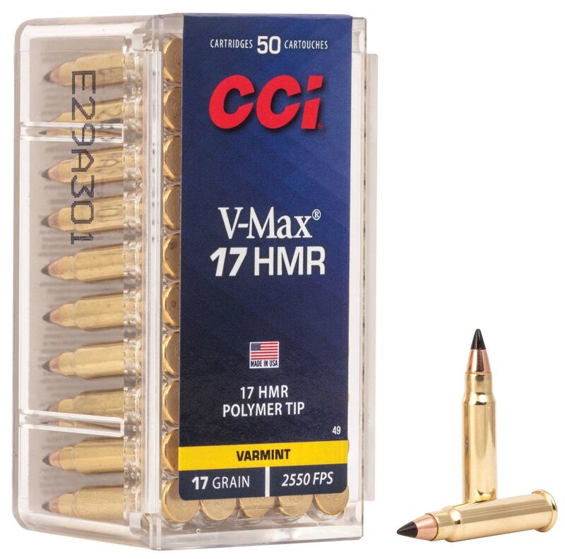 CCI V-Max .17 HMR, 17 Grain V-Max Rifle Ammo, 50-Rd