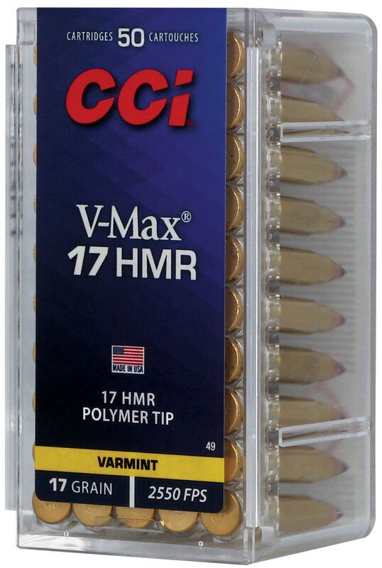 CCI V-Max .17 HMR, 17 Grain V-Max Rifle Ammo, 50-Rd