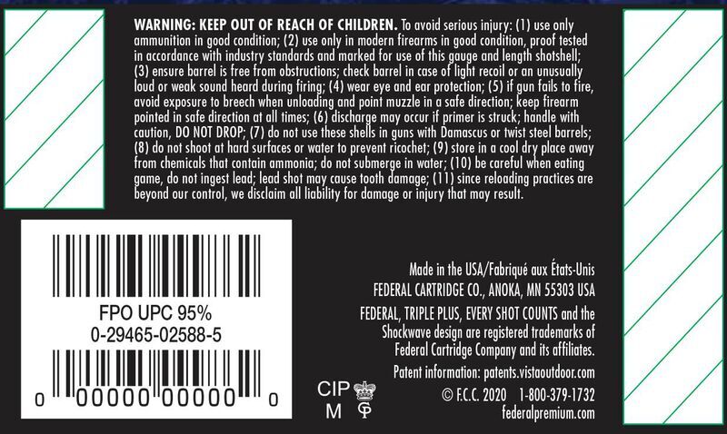 Federal Game Load Upland 12 Gauge 2 3/4" #8 Shot, 1-Oz, 25-Rd