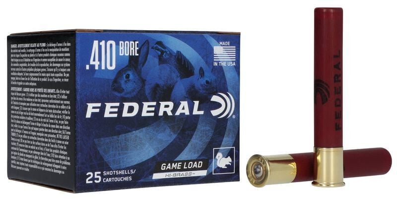Federal Game Load Upland Hi-Brass .410 Bore 3" #5 Shot, 11/16-Oz, 25-Rd