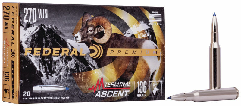 Federal .270 WIN, 136 Grain, Terminal Ascent Ammunition - 20 Rounds
