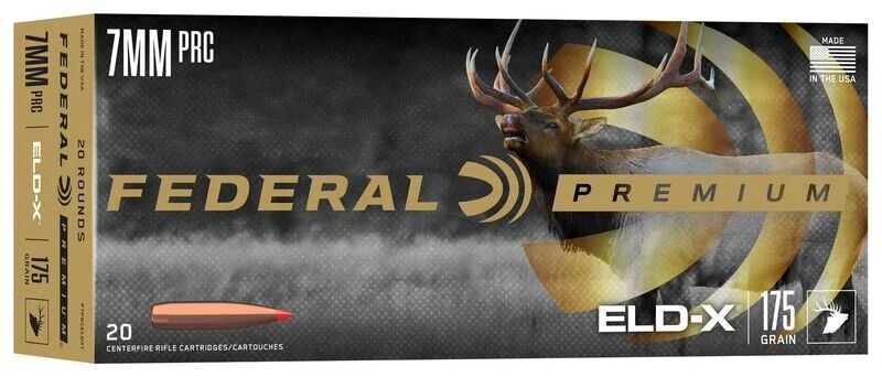 Federal ELD-X 7mm PRC, 175 Grain ELD-X Rifle Ammo, 20-Rd
