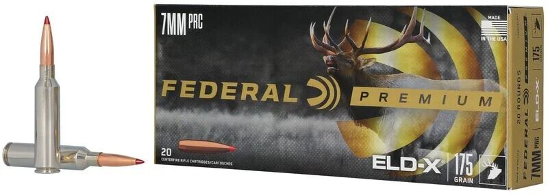Federal ELD-X 7mm PRC, 175 Grain ELD-X Rifle Ammo, 20-Rd