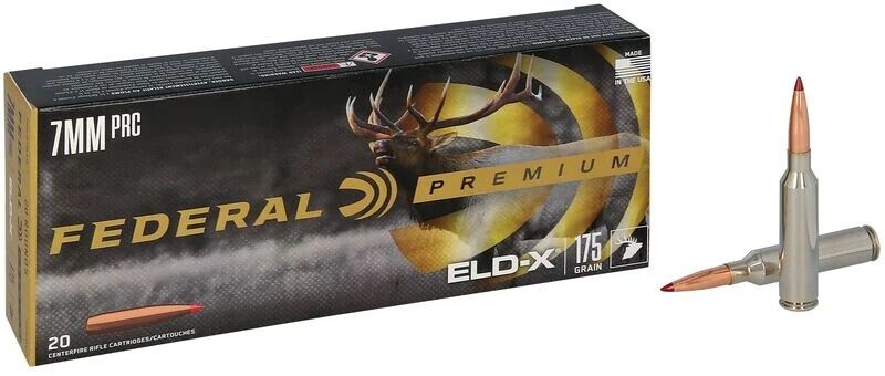 Federal ELD-X 7mm PRC, 175 Grain ELD-X Rifle Ammo, 20-Rd