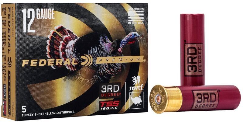 Federal 3rd Degree With Heavyweight TSS 12 Gauge 3 1/2" #5/#6/#7 Shot, 2-Oz, 5-Rd