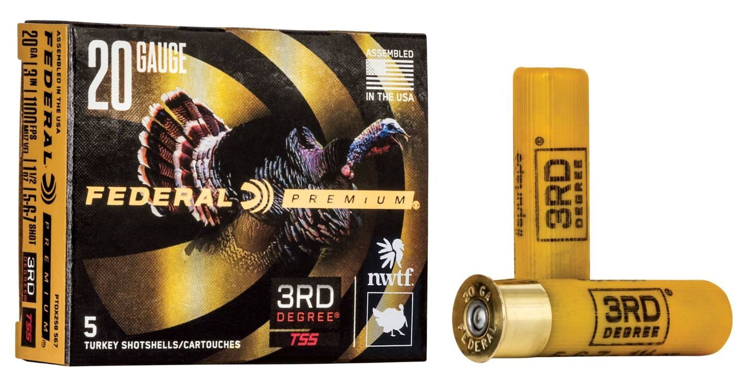 Federal 3rd Degree With Heavyweight TSS 20 Gauge 3" #5/#6/#7 Shot, 1 1/2-Oz, 5-Rd