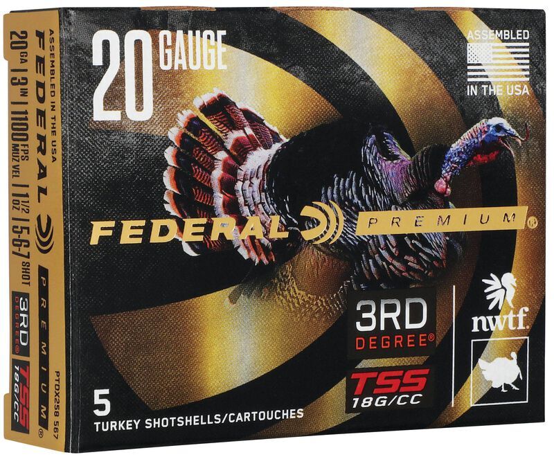 Federal 3rd Degree With Heavyweight TSS 20 Gauge 3" #5/#6/#7 Shot, 1 1/2-Oz, 5-Rd