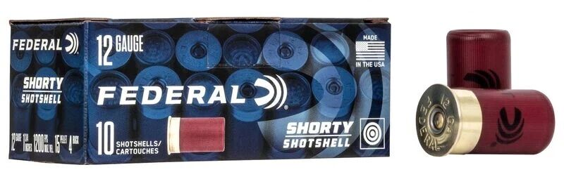 Federal Shorty Shells 12 Gauge 1 3/4" #8 Shot, 15/16-Oz, 10-Rd