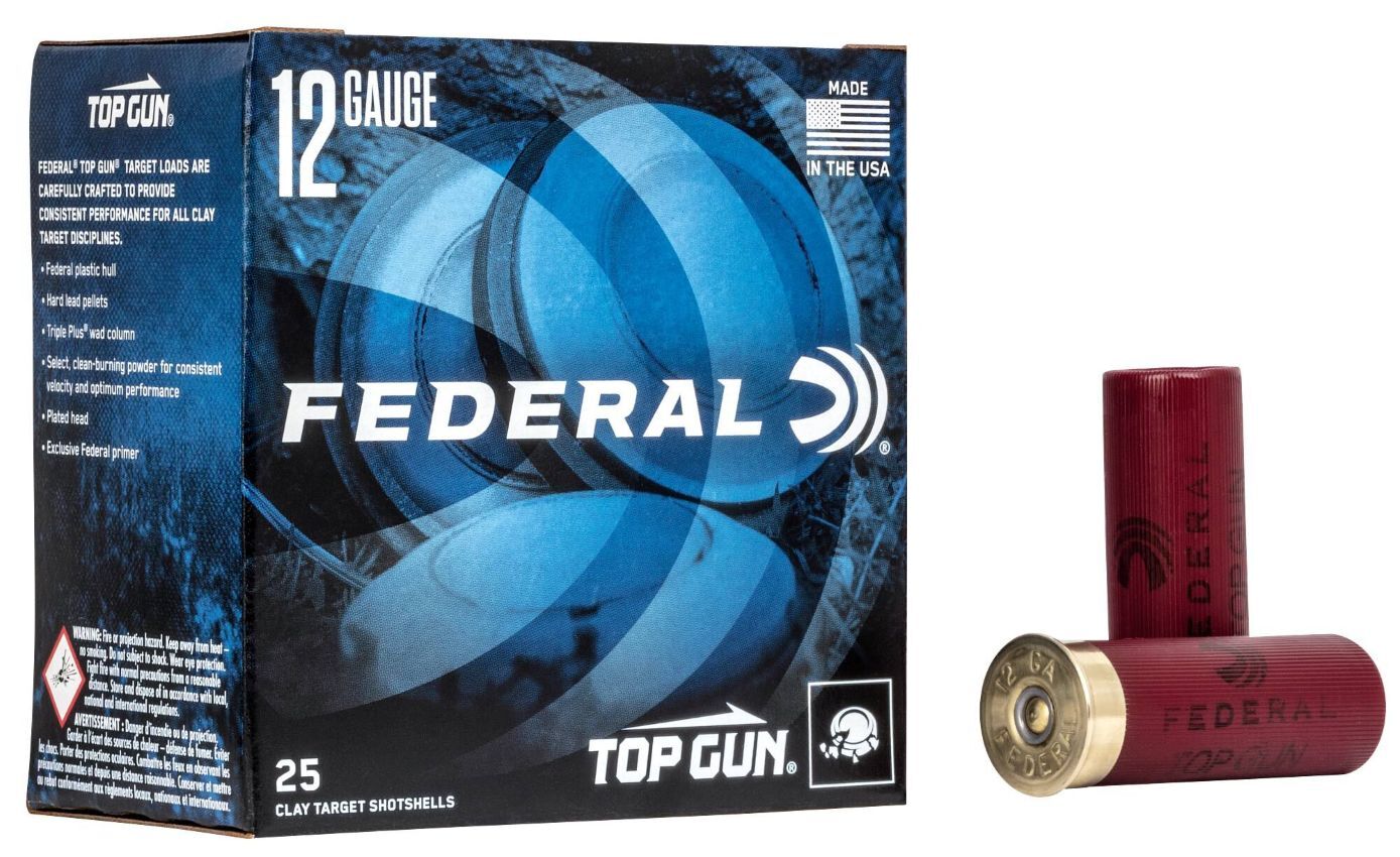 Federal Top Gun 12 Gauge 2-3/4-In #9 Shot, 1-1/8-Oz Shotgun Ammo, 25-Rd