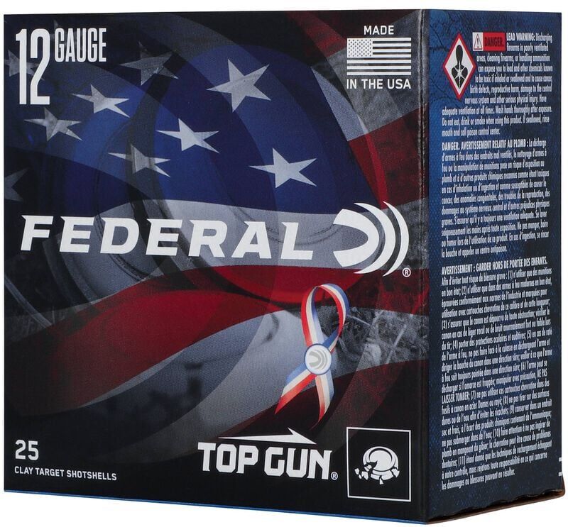 Federal Top Gun Red, White, & Blue 12 Gauge 2 3/4" #8 Shot, 1 1/8-Oz, 25-Rd