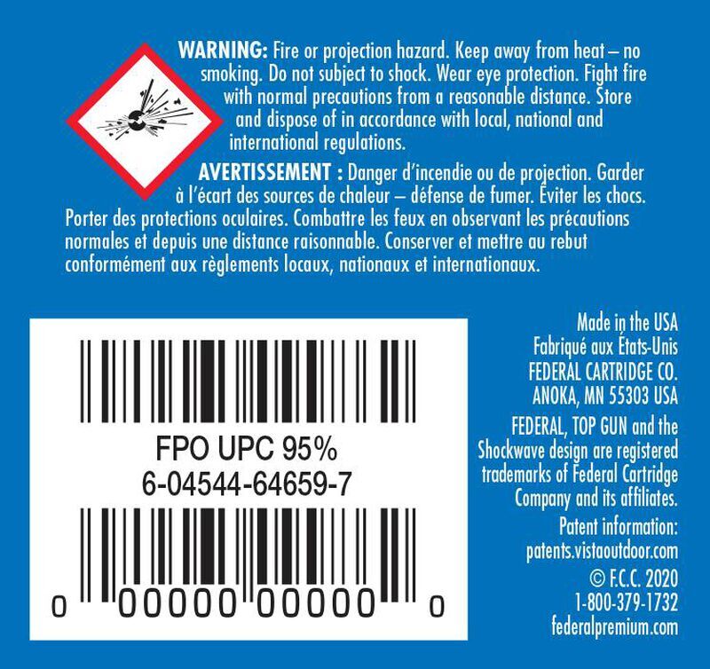 Federal Top Gun .410 Bore 2 1/2" #7.5 Shot, 1/2-Oz, 25-Rd