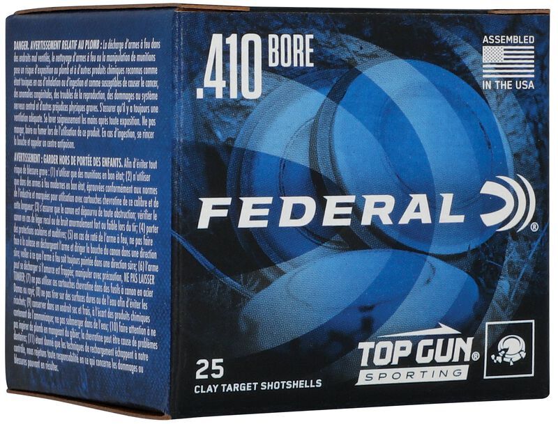 Federal Top Gun .410 Bore 2 1/2" #7.5 Shot, 1/2-Oz, 25-Rd