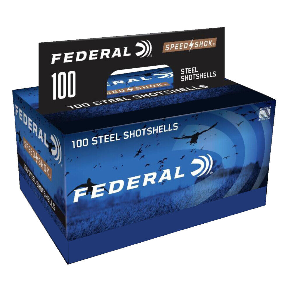 Federal Speed-Shok 12 Gauge 3" #4 Shot, 1 1/4-Oz, 100-Rd
