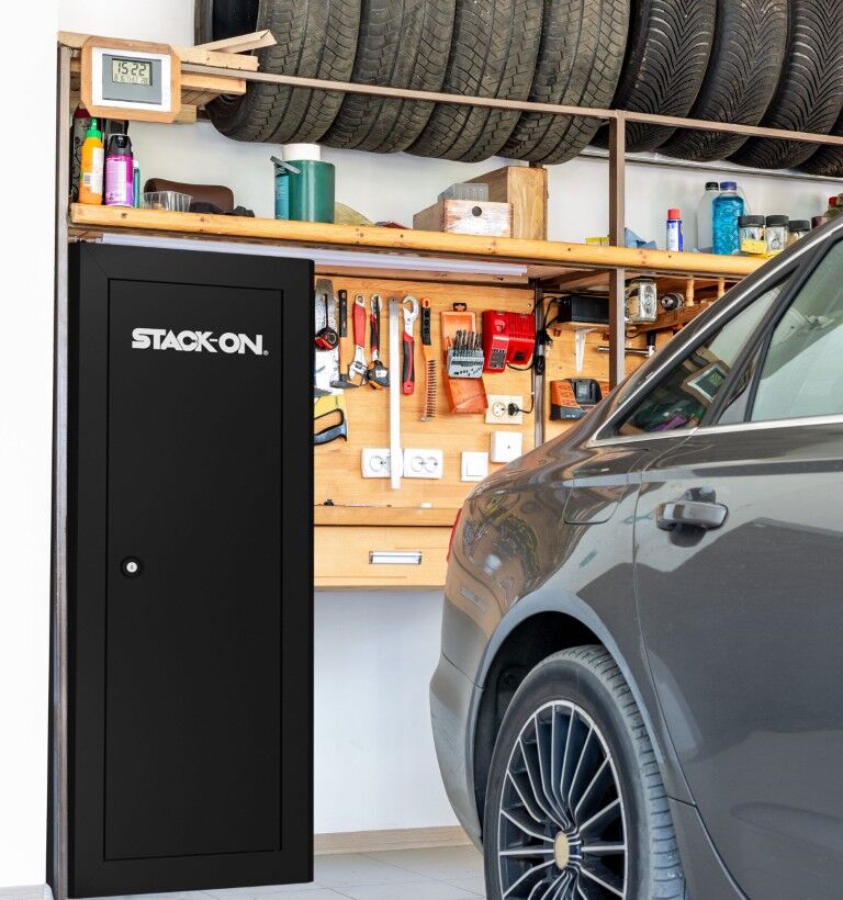 Stack-On 18 Gun Security Cabinet With Beveled Edge Design & Convertible Interior