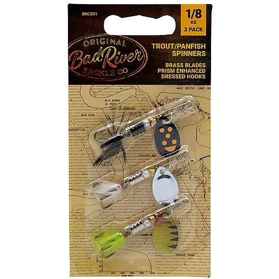 Bad River Tackle Classic Trophy Spinners, 1/12-Oz, 3-Pk