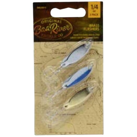 Bad River Tackle Brass Flashers, 1/4-Oz, 3-Pk