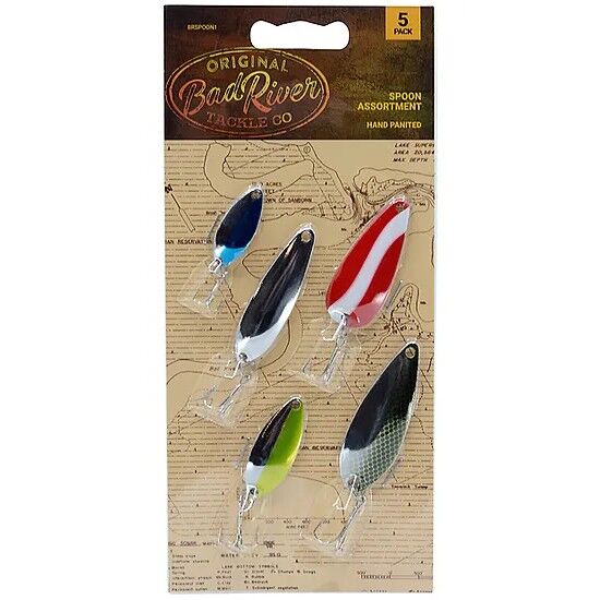 Bad River Tackle Spoon Assortment, 5-Pk