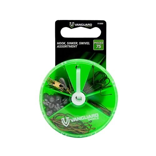 Vanguard Tackle Hook, Sinker, & Swivel Assortment, 75-Pk