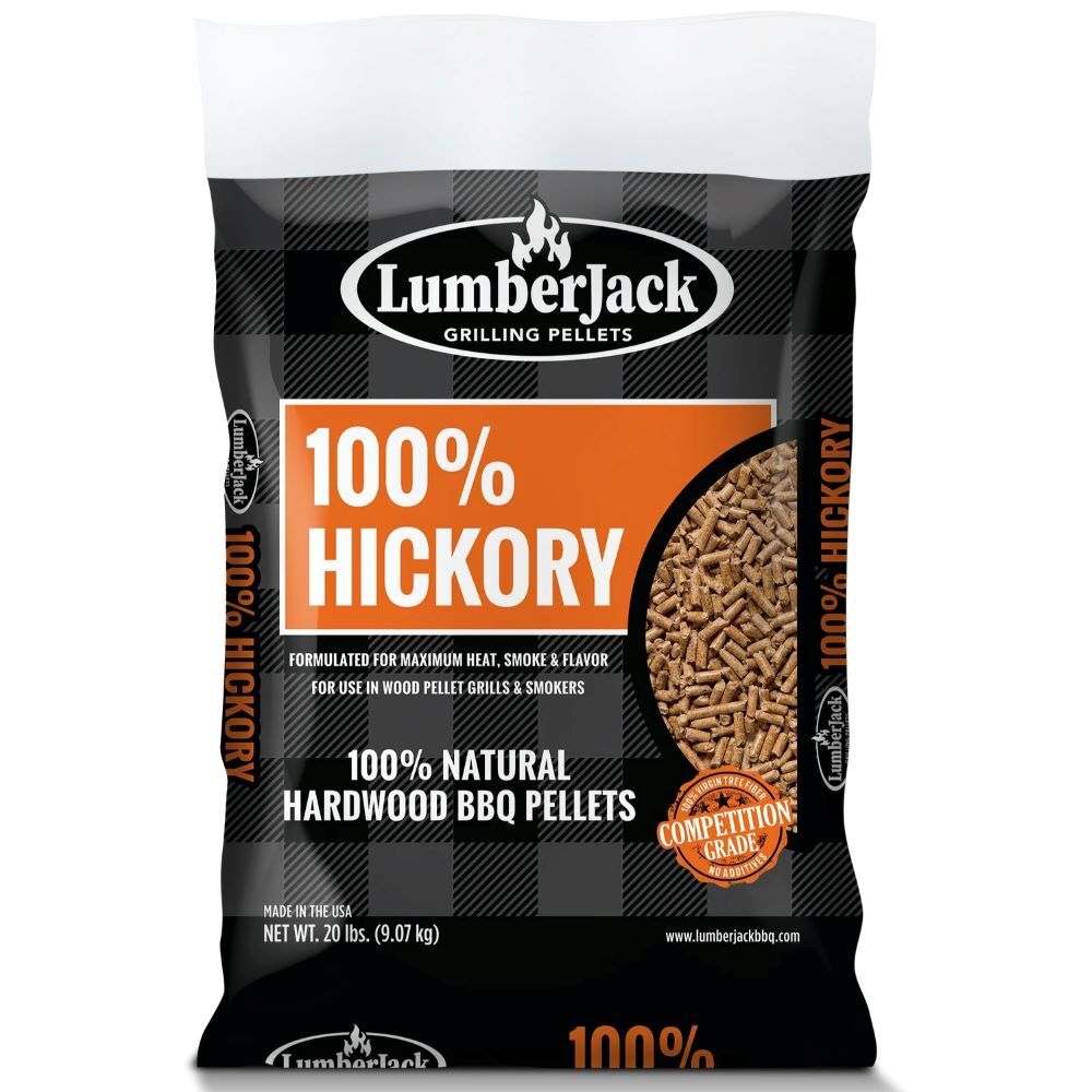 Lumber Jack 100% Hickory BBQ Grilling Pellets, 40-Lb