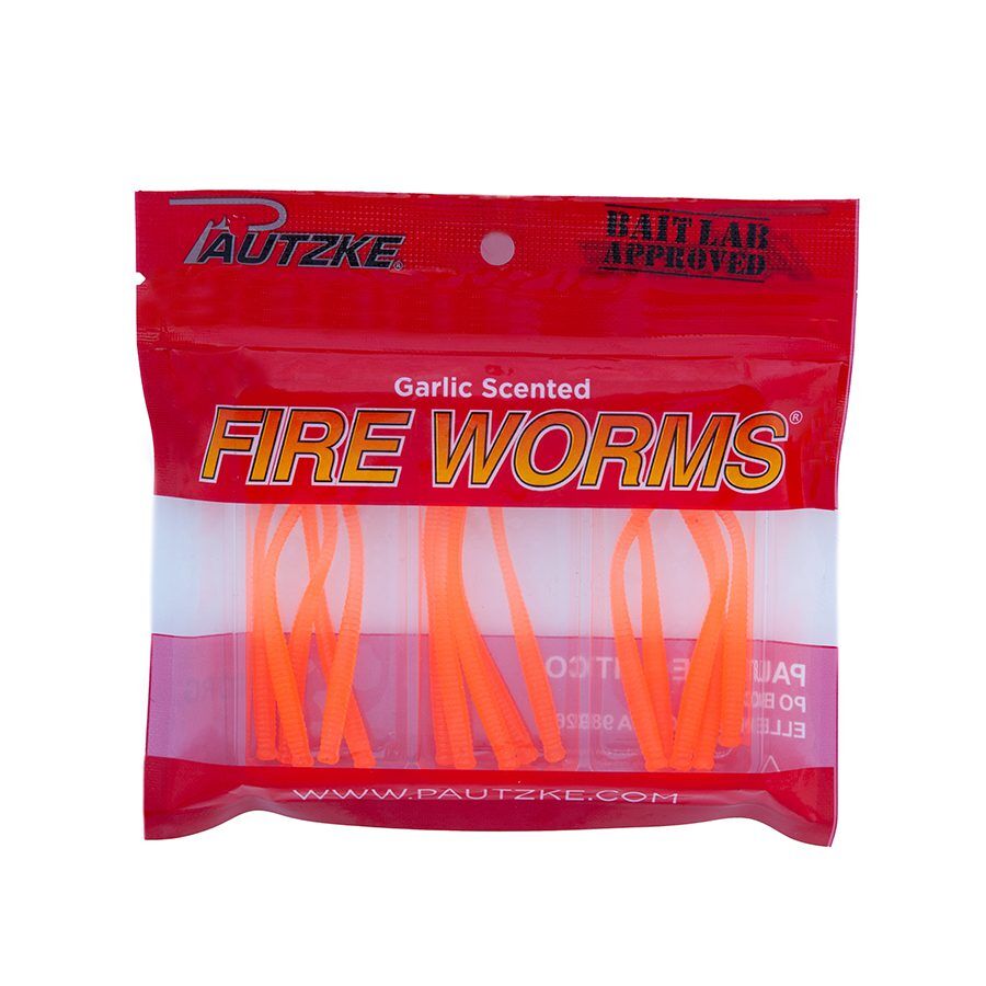 Pautzke Orange Fire Worms, 2.7-In, 15-Pk