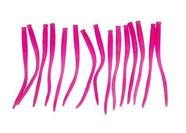 Pautzke Soft Bait Garlic Scented Pink Fire Worms, 15-Pk