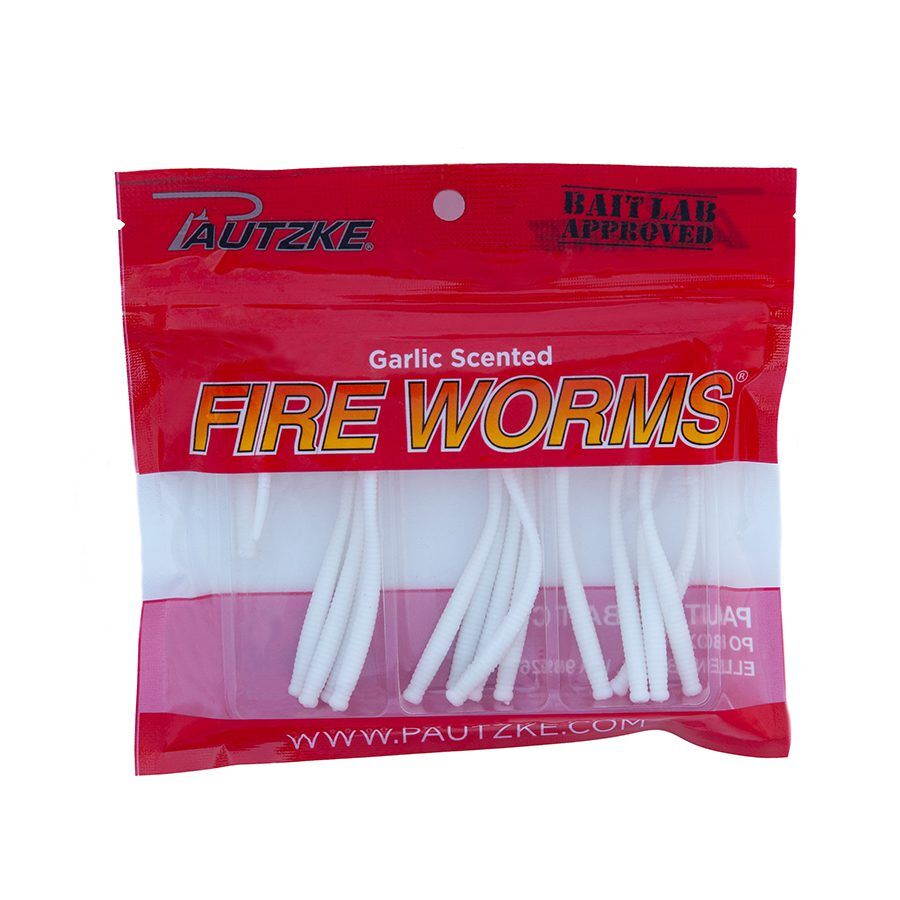 Pautzke White Fire Worms, 15-Pk