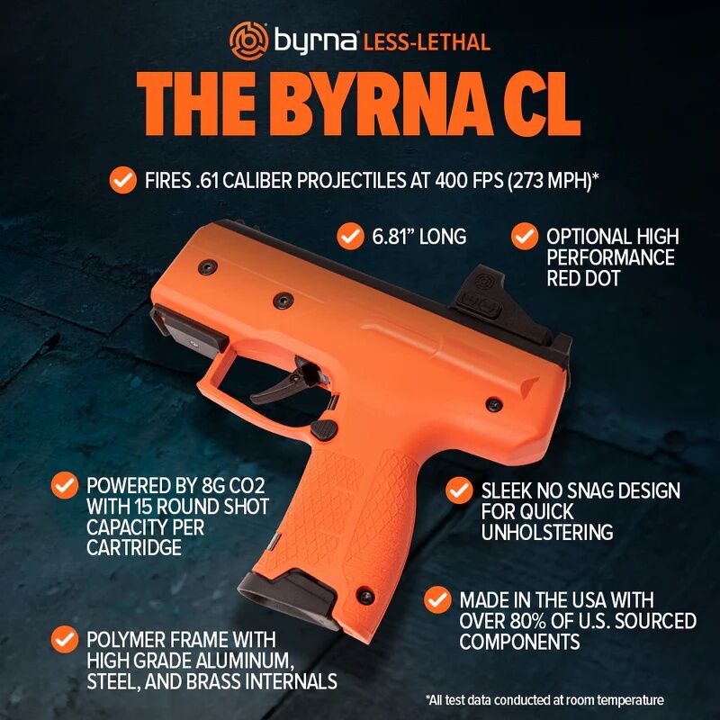 Byrna CL Black Launcher Universal Kit, 5-Rd