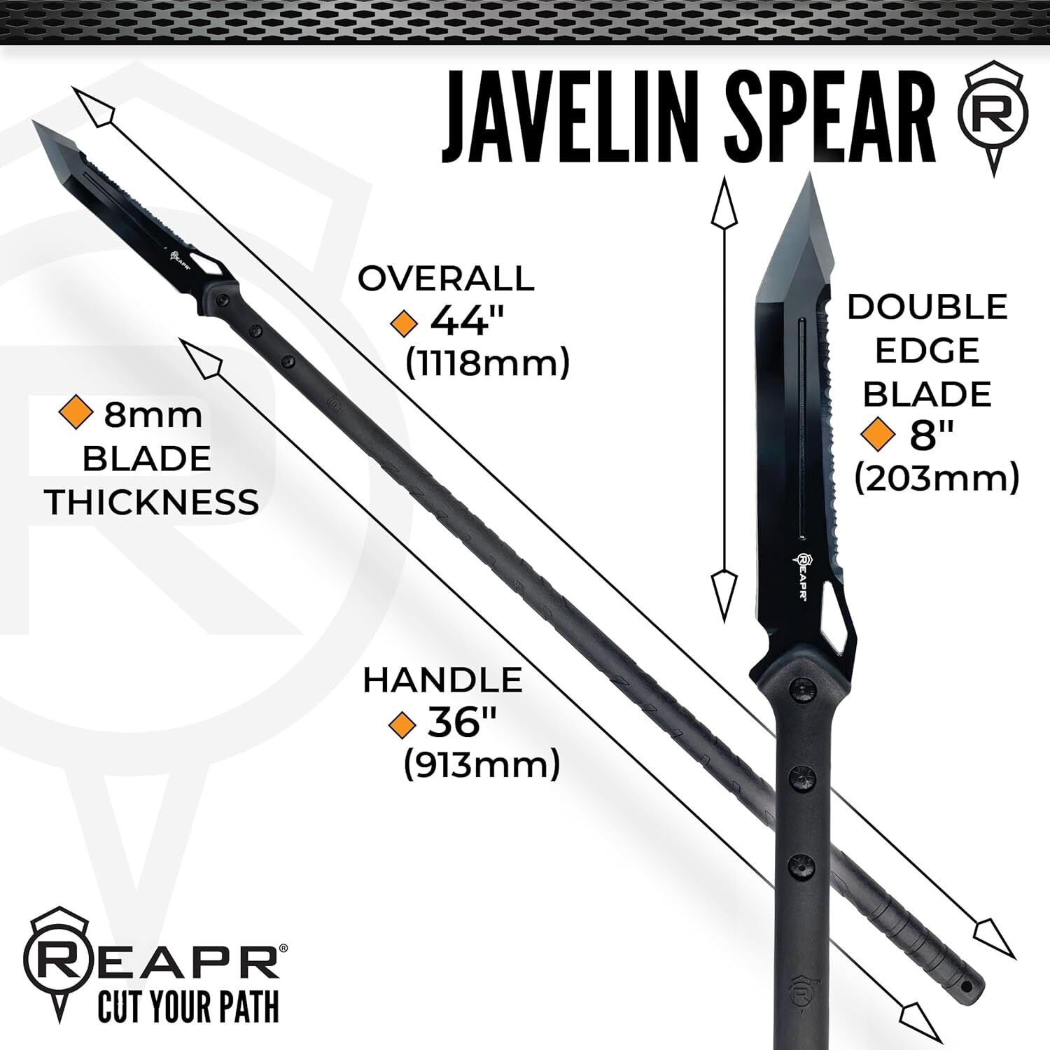 Reapr Javelin Serrated Spear, 8-In