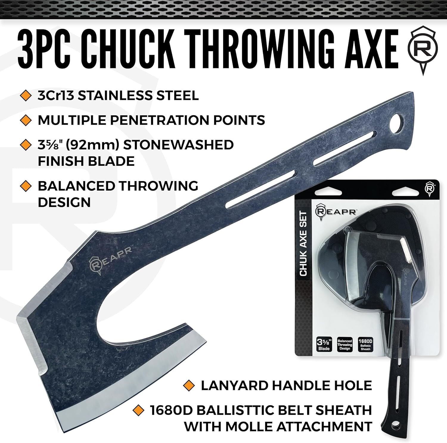 Reapr Chuck Throwing Axes Set, 3-Pc