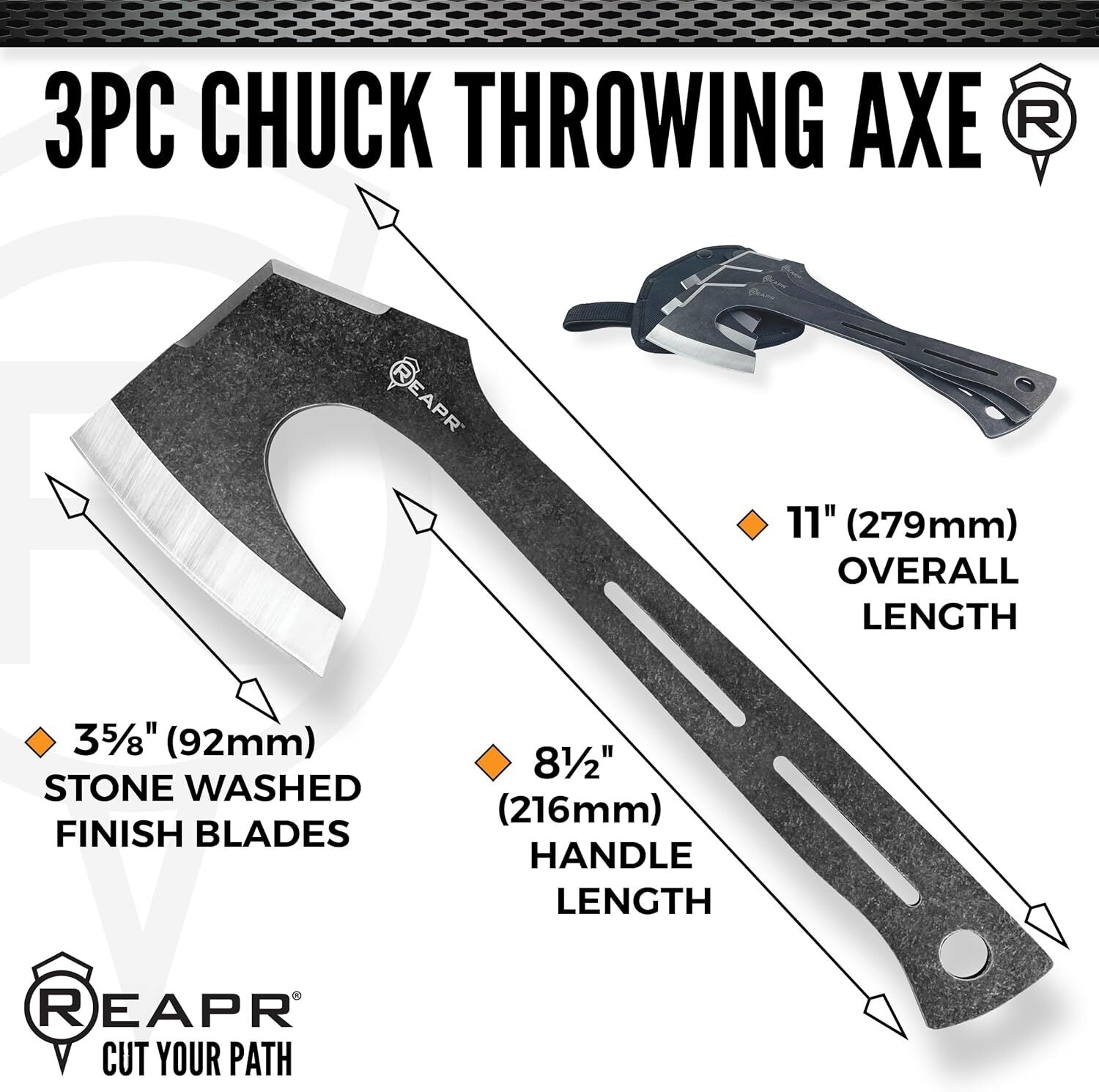 Reapr Chuck Throwing Axes Set, 3-Pc
