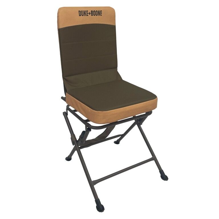 Duke + Boone Brown/Tan Padded Swivel Blind Chair