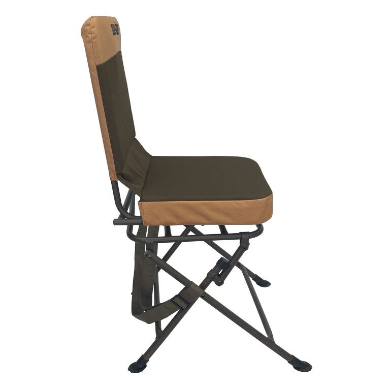 Duke + Boone Brown/Tan Padded Swivel Blind Chair