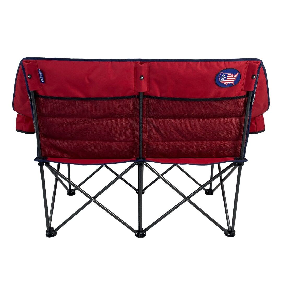 Black Sierra Red & Blue Doublewide Padded Sofa