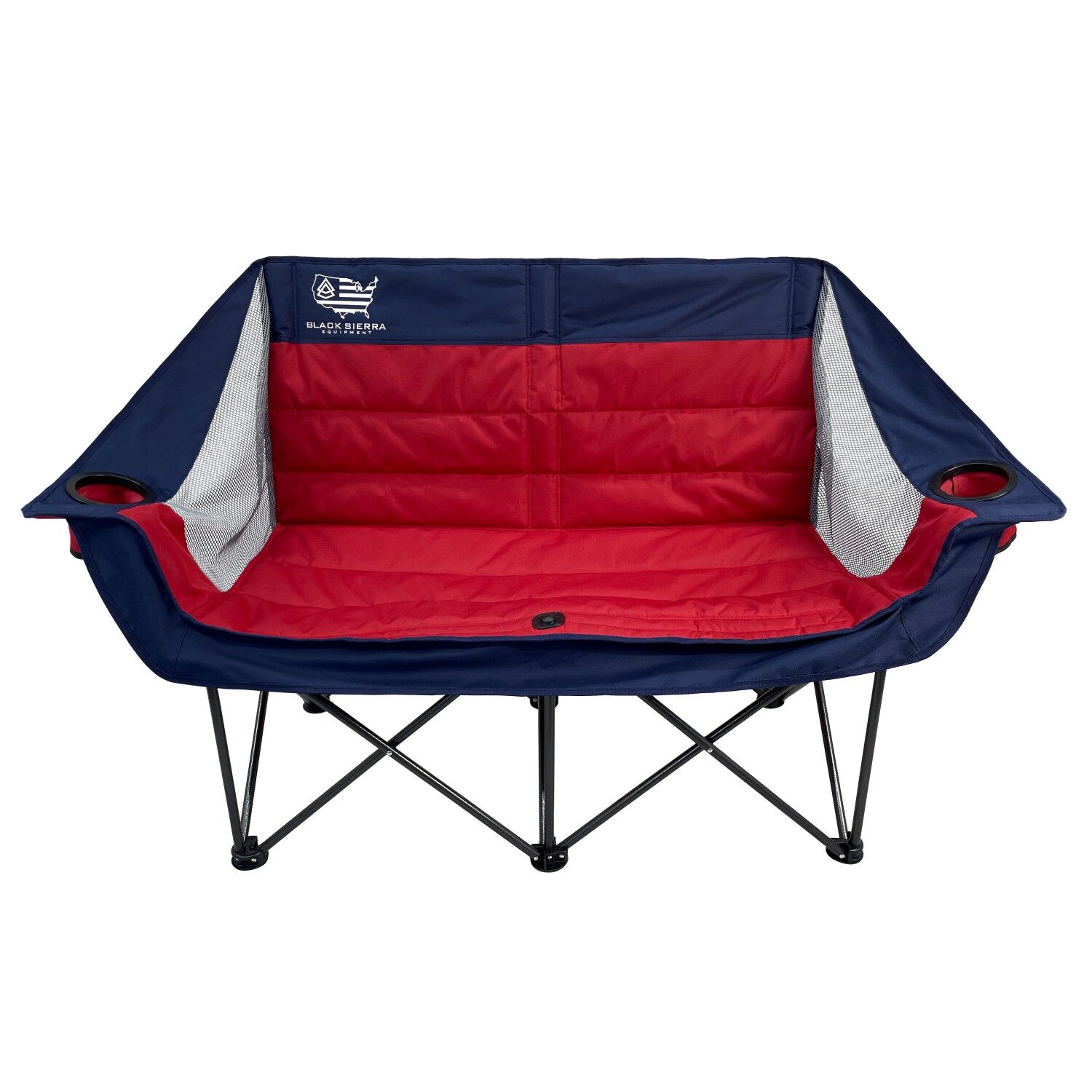 Black Sierra Red & Blue Doublewide Padded Sofa