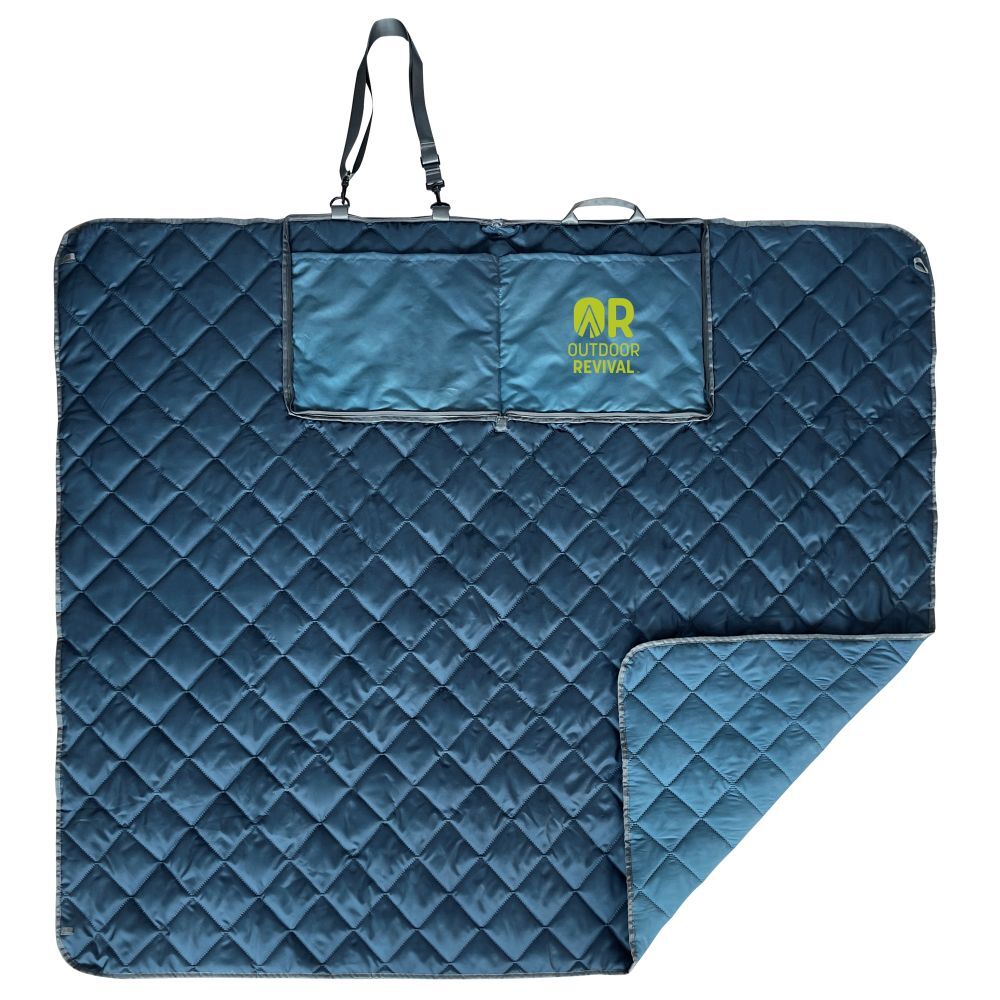 Outdoor Revival Teal Outdoor Picnic Blanket