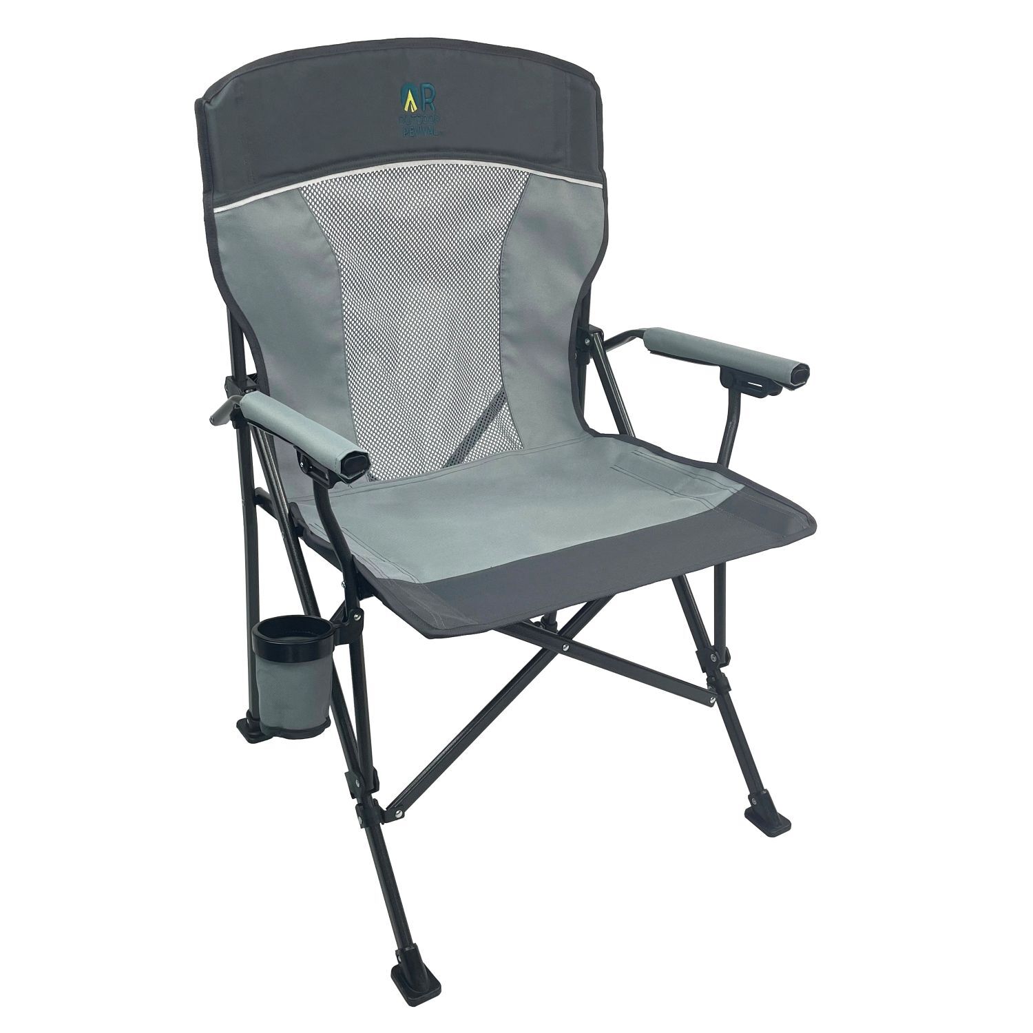 Outdoor Revival Gray Alpha Ventback Hardarm Chair