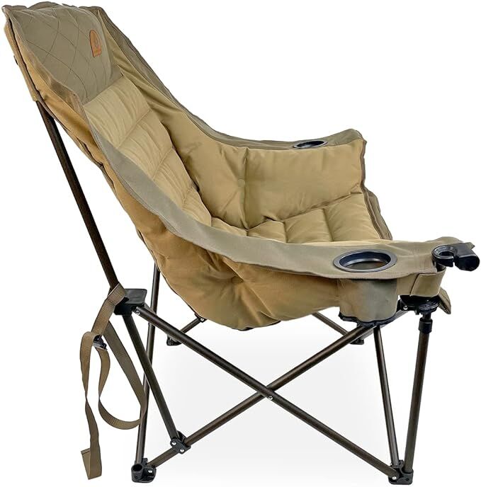 Black Sierra Tan Deluxe Padded Camp Chair, X-Large