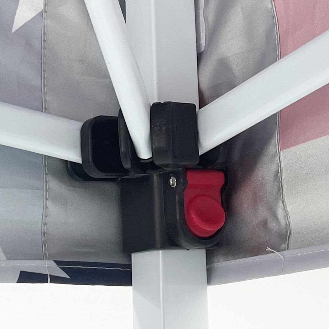 Black Sierra Stars & Stripes Straight Leg Canopy, 10 ft. x 10 ft.