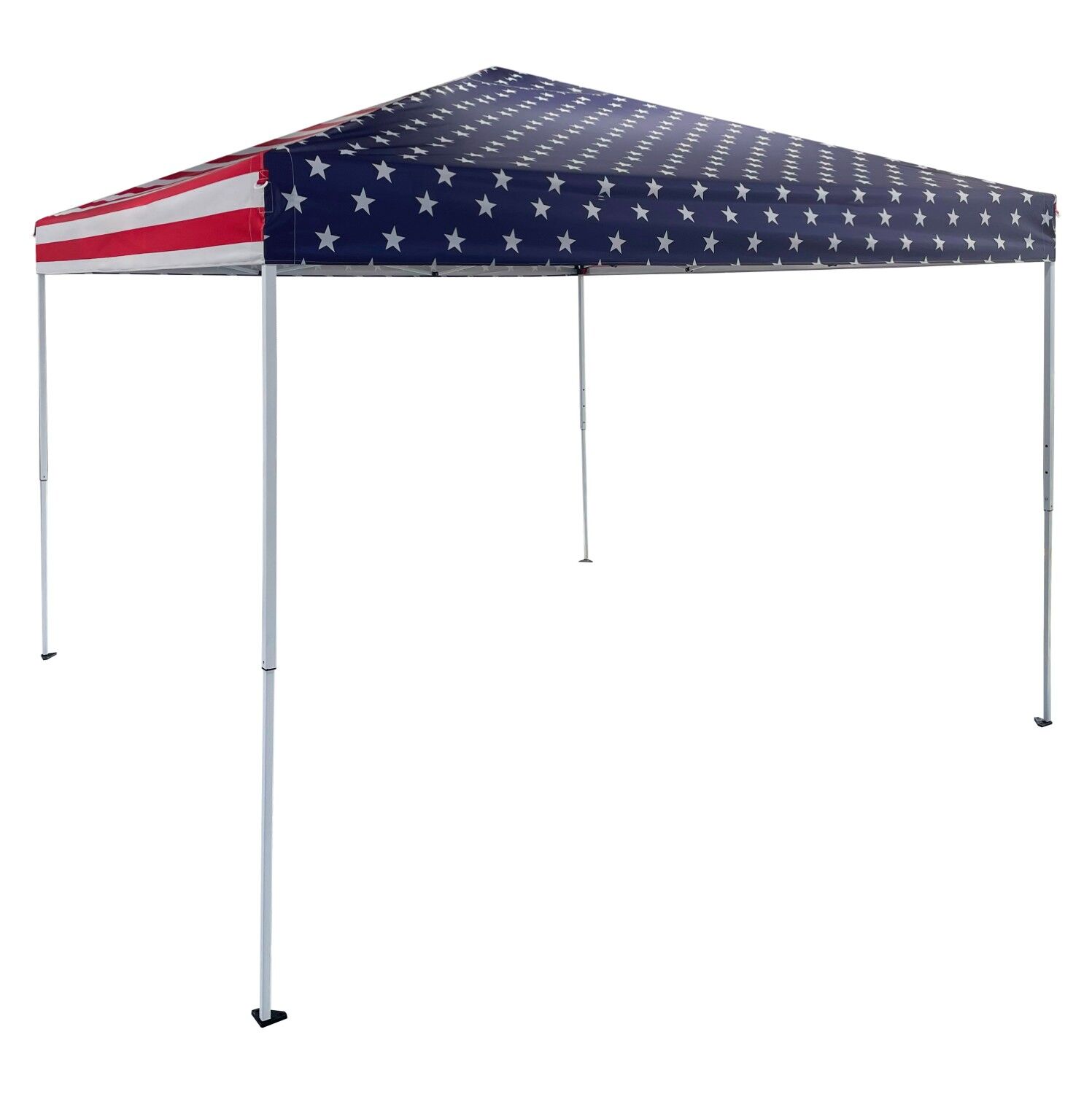 Black Sierra Stars & Stripes Straight Leg Canopy, 10 ft. x 10 ft.